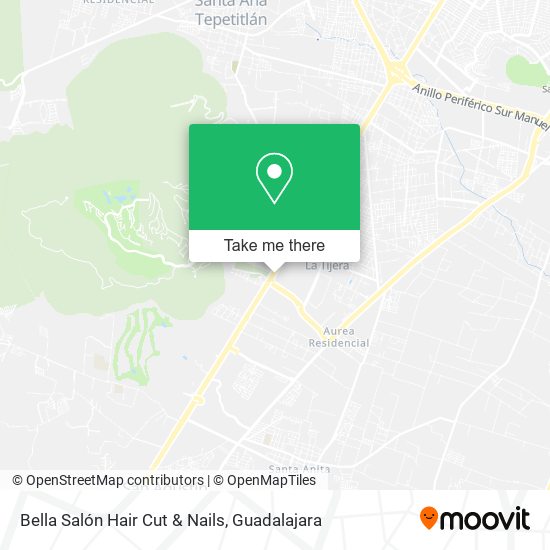 Bella Salón Hair Cut & Nails map