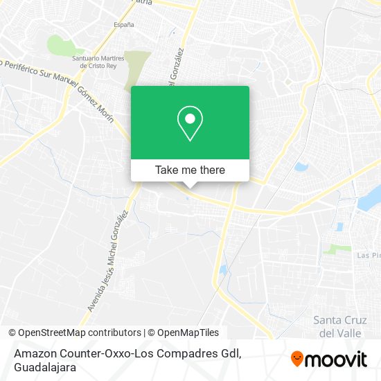 Mapa de Amazon Counter-Oxxo-Los Compadres Gdl