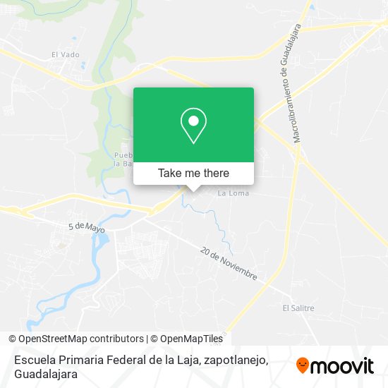 Escuela Primaria Federal de la Laja, zapotlanejo map