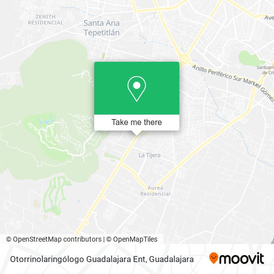 Mapa de Otorrinolaringólogo Guadalajara Ent