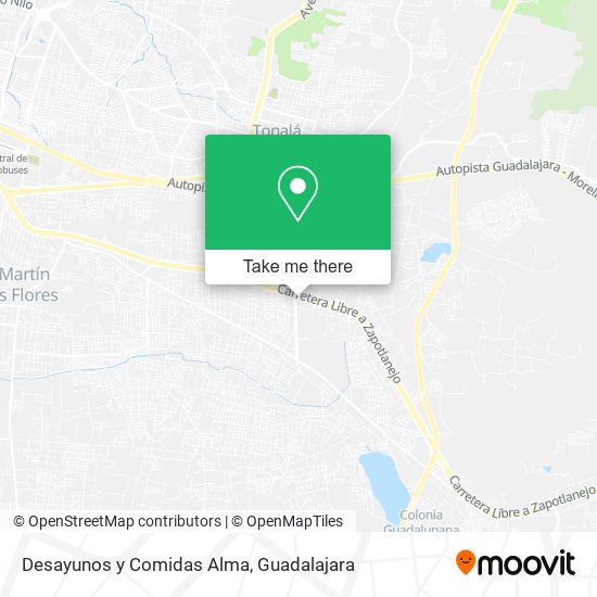 Desayunos y Comidas Alma map
