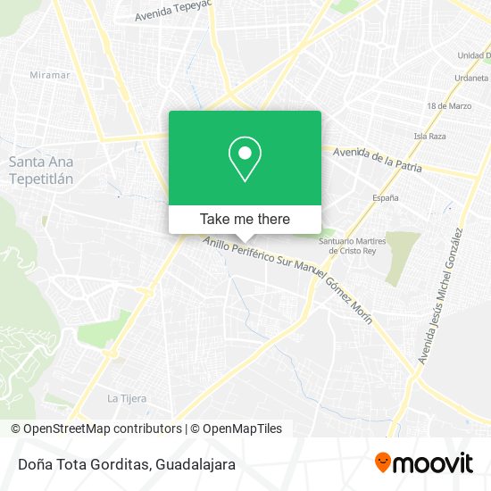Doña Tota Gorditas map