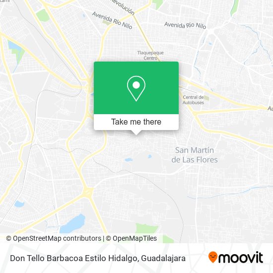 Don Tello Barbacoa Estilo Hidalgo map