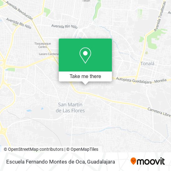 Mapa de Escuela Fernando Montes de Oca