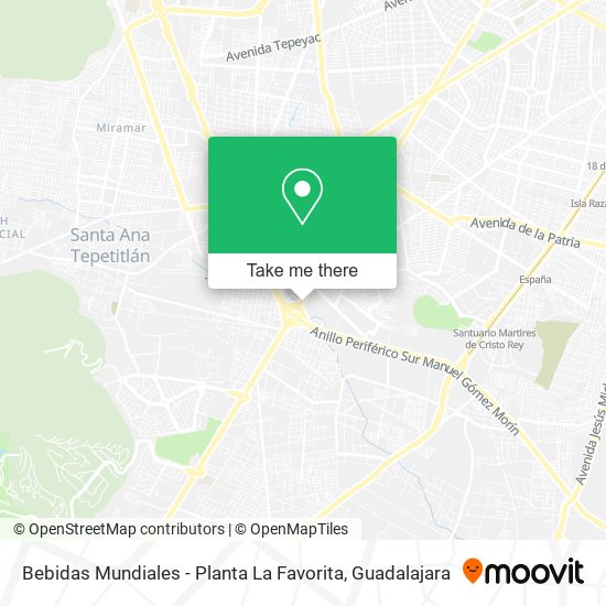 Bebidas Mundiales - Planta La Favorita map