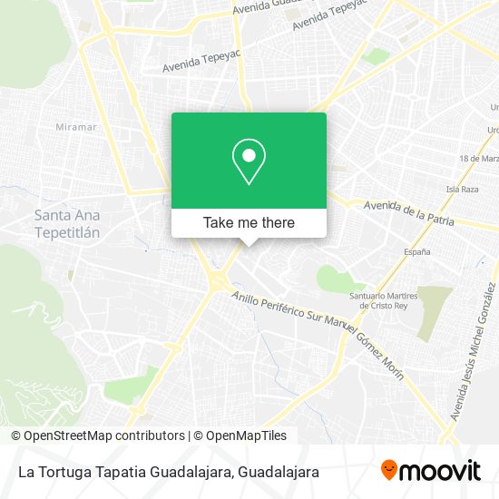 La Tortuga Tapatia Guadalajara map