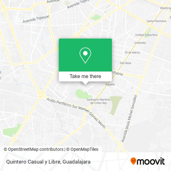 Mapa de Quintero Casual y Libre