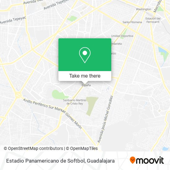 Estadio Panamericano de Softbol map