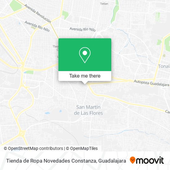 Tienda de Ropa Novedades Constanza map