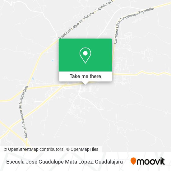 Mapa de Escuela José Guadalupe Mata López