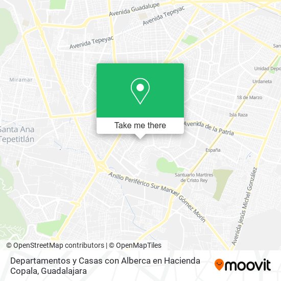 Departamentos y Casas con Alberca en Hacienda Copala map