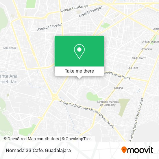 Mapa de Nómada 33 Café