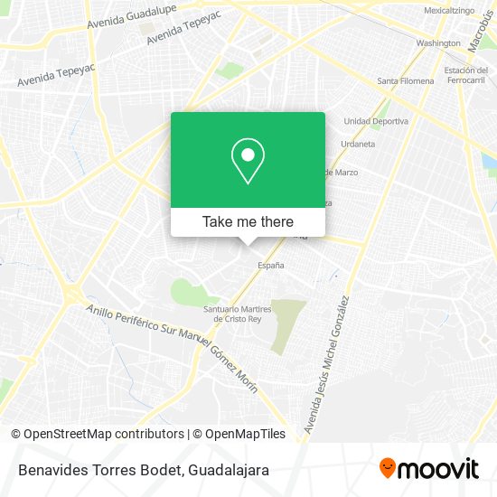 Mapa de Benavides Torres Bodet