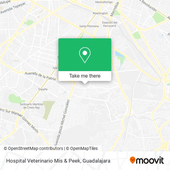 Mapa de Hospital Veterinario Mis & Peek