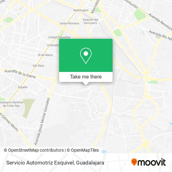 Mapa de Servicio Automotriz Esquivel