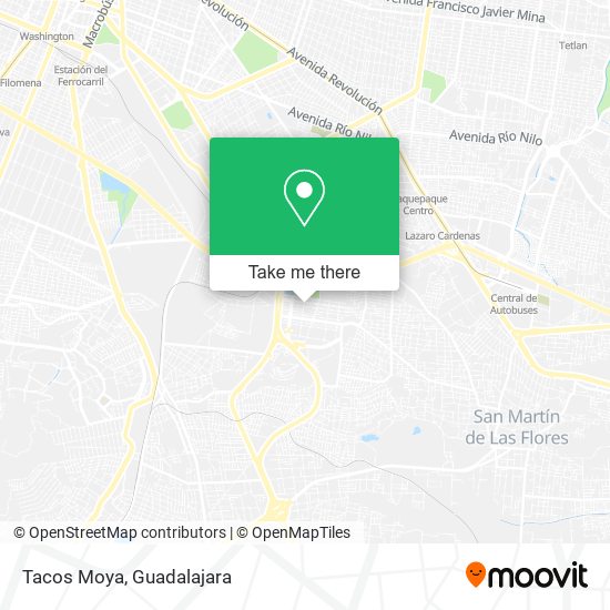 Mapa de Tacos Moya