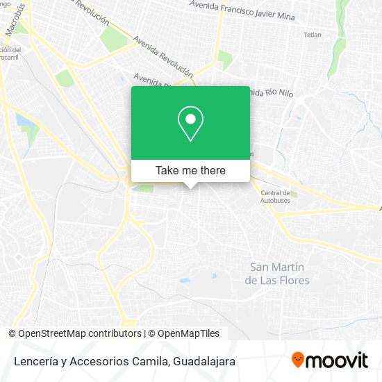 Lencería y Accesorios Camila map