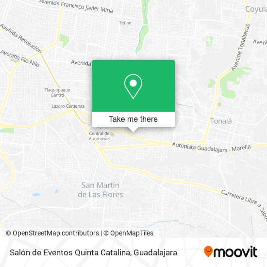 Mapa de Salón de Eventos Quinta Catalina