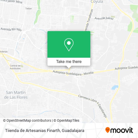 Tiienda de Artesanias Finarth map