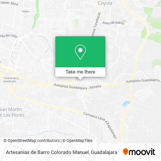 Artesanias de Barro Colorado Manuel map