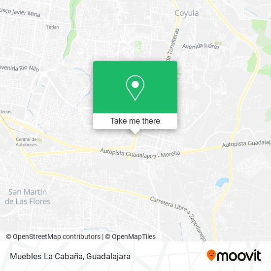 Muebles La Cabaña map