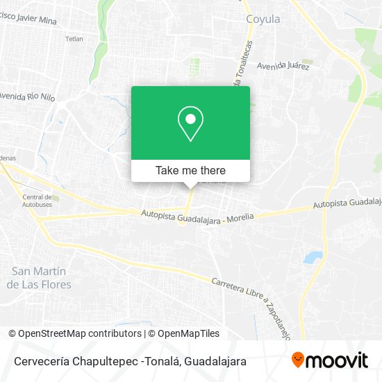 Cervecería Chapultepec -Tonalá map