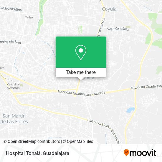 Mapa de Hospital Tonalá