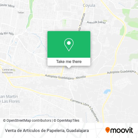 Mapa de Venta de Artículos de Papelería