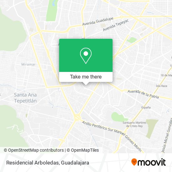 Mapa de Residencial Arboledas