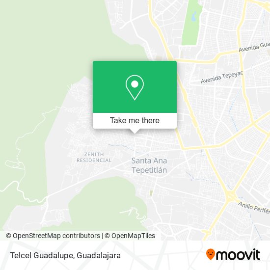 Telcel Guadalupe map