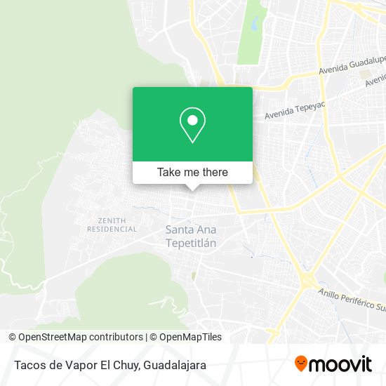 Mapa de Tacos de Vapor El Chuy