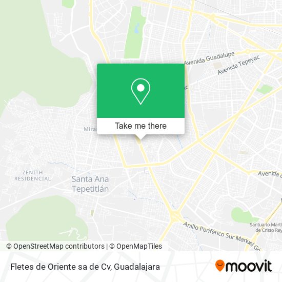 Fletes de Oriente sa de Cv map