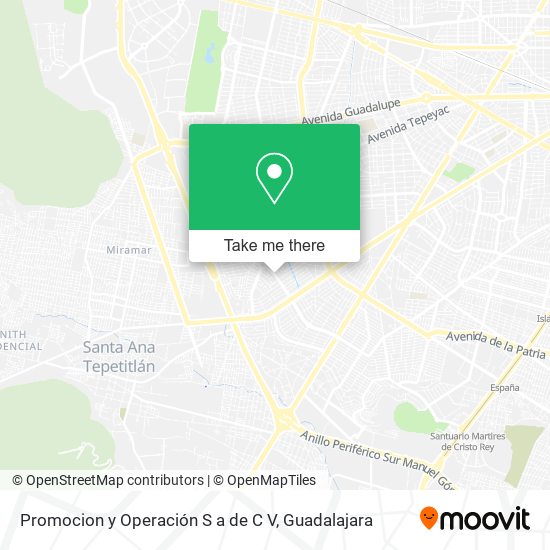 Mapa de Promocion y Operación S a de C V