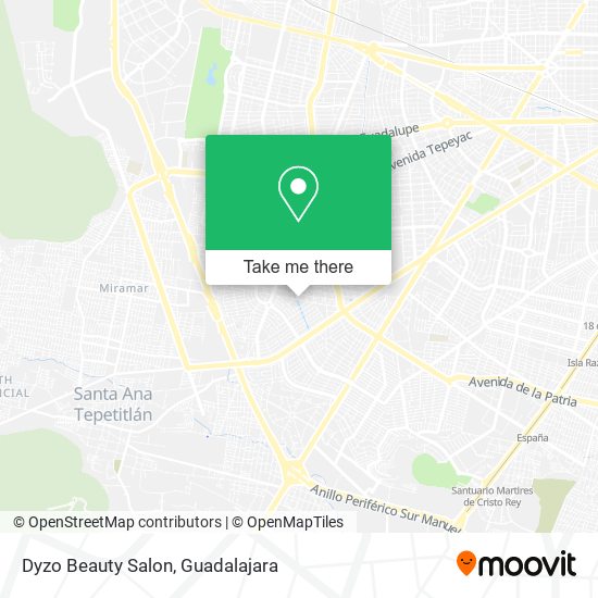 Mapa de Dyzo Beauty Salon