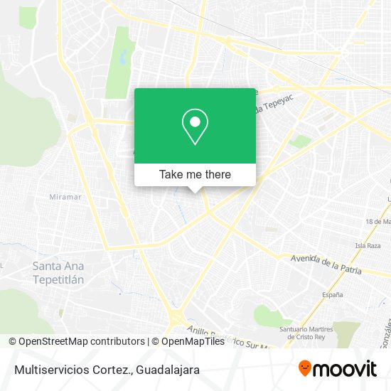 Mapa de Multiservicios Cortez.