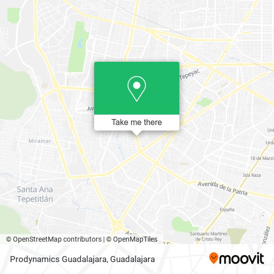 Mapa de Prodynamics Guadalajara