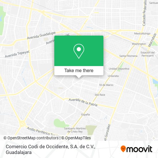 Comercio Codi de Occidente, S.A. de C.V. map