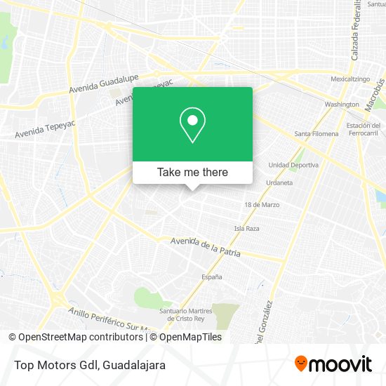 Mapa de Top Motors Gdl