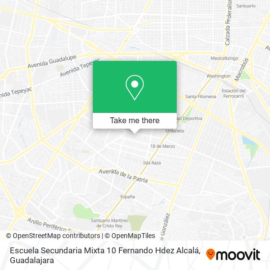 Mapa de Escuela Secundaria Mixta 10 Fernando Hdez Alcalá