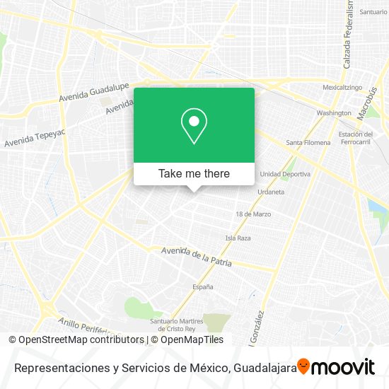 Mapa de Representaciones y Servicios de México