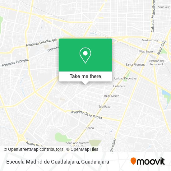 Escuela Madrid de Guadalajara map