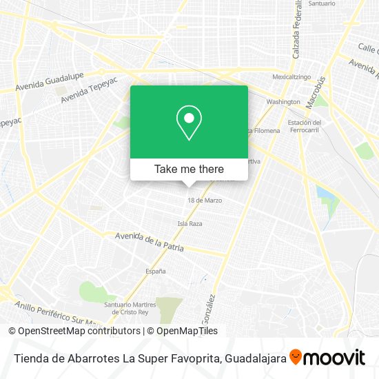 Mapa de Tienda de Abarrotes La Super Favoprita