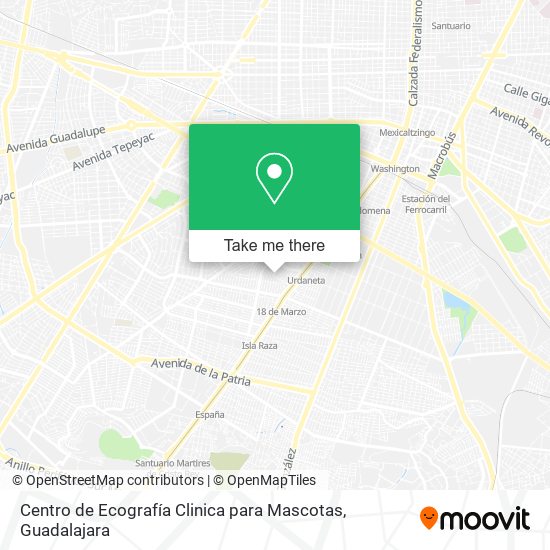 Mapa de Centro de Ecografía Clinica para Mascotas