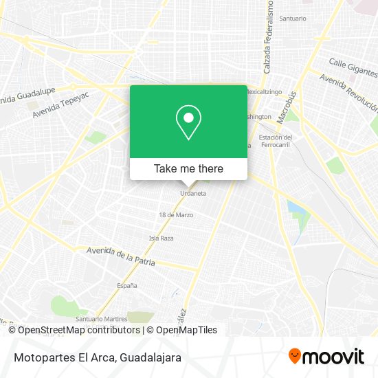Mapa de Motopartes El Arca