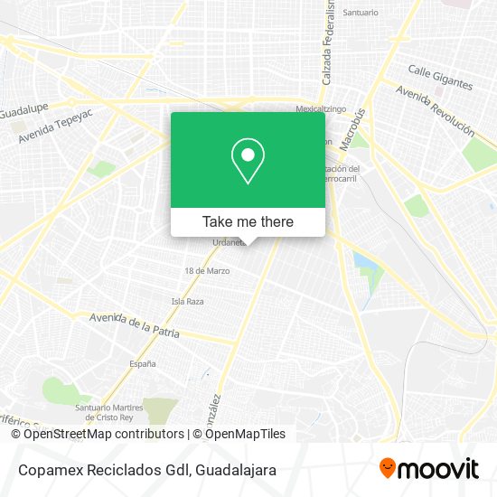 Copamex Reciclados Gdl map