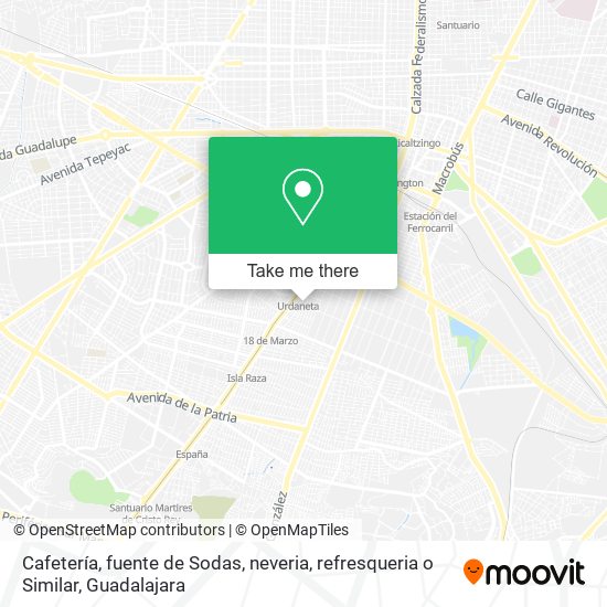 Cafetería, fuente de Sodas, neveria, refresqueria o Similar map