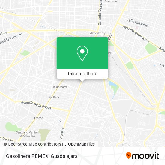 Gasolinera PEMEX map