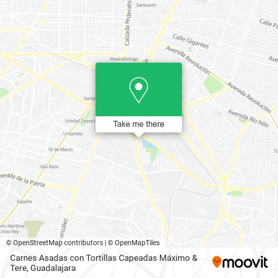 Mapa de Carnes Asadas con Tortillas Capeadas Máximo & Tere