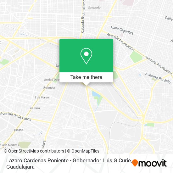 Mapa de Lázaro Cárdenas Poniente - Gobernador Luis G Curie