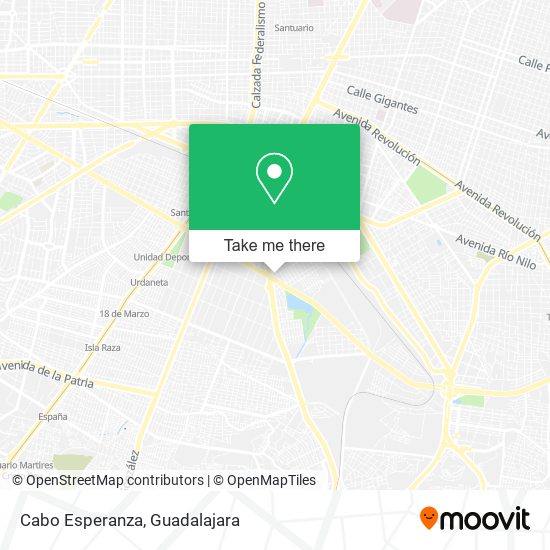 Mapa de Cabo Esperanza